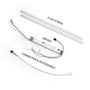 LED Magnetic Retrofit Kit for 2x2 Troffer showing two LED strips driver and connector accessories on white background