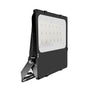 LUX LED Flood Light black rectangular commercial-grade floodlight with adjustable mounting bracket visible