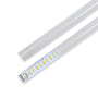 LED Magnetic Retrofit Kit for 2x2 Troffer showing light strip with frosted lens and visible LED chips for energy-efficient lighting upgrade
