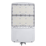 Front view of LED Shoebox Area Light - 3 CCT - 310/280/260/240W showing LED array and white casing.