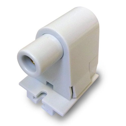 Shunted plunger lampholder for single-pin tube lights with slide mount for 8ft LED tube retrofit fixtures