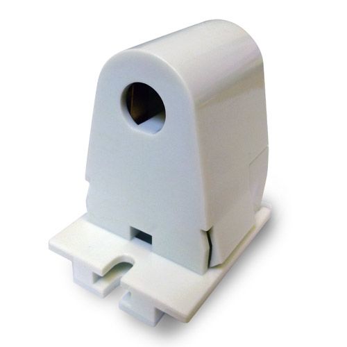 Shunted Fixed Lampholder for Single-Pin Tube Lights designed for 8ft LED retrofit fluorescent fixtures with slide mount.