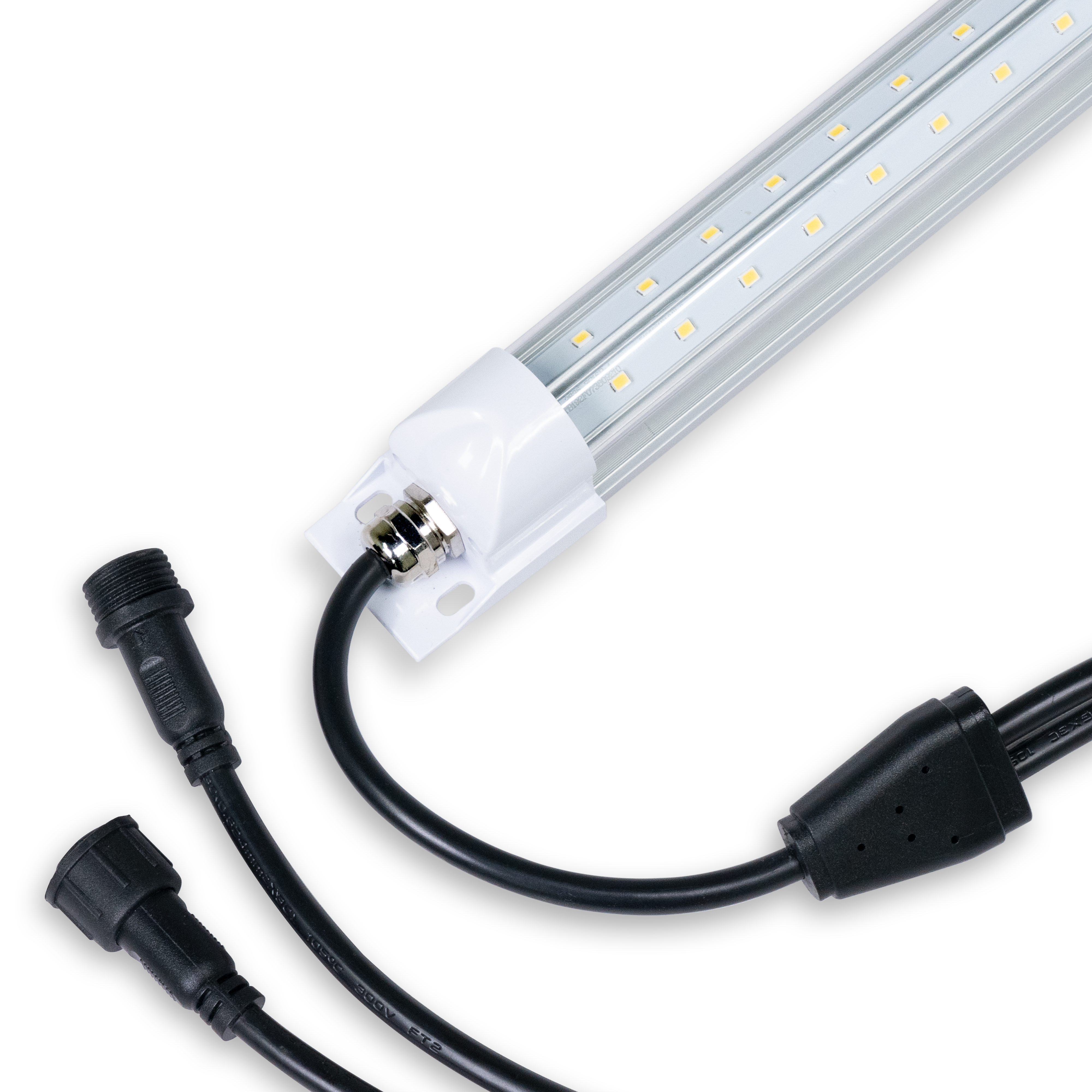 5ft Cooler Freezer LED Tube 25W with connectors for easy installation in refrigerated displays and walk-in coolers