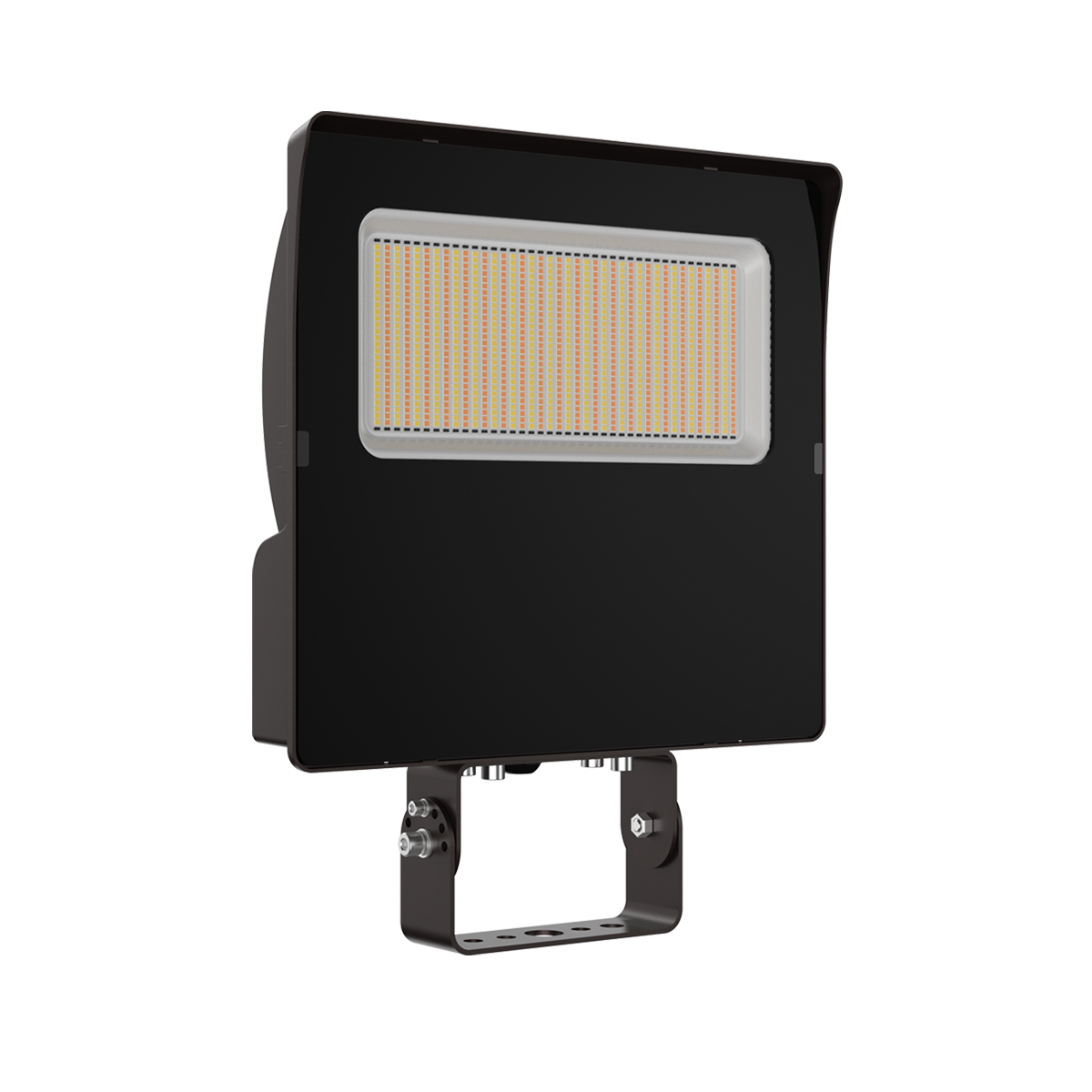 LED Flood Light w/Photocell with adjustable 3 CCT and 300/240/180W wattage for versatile outdoor lighting