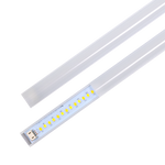 LED High Lumen Magnetic Retrofit Kit for 2x4 Troffer with removable frosted lens and visible LED strip components