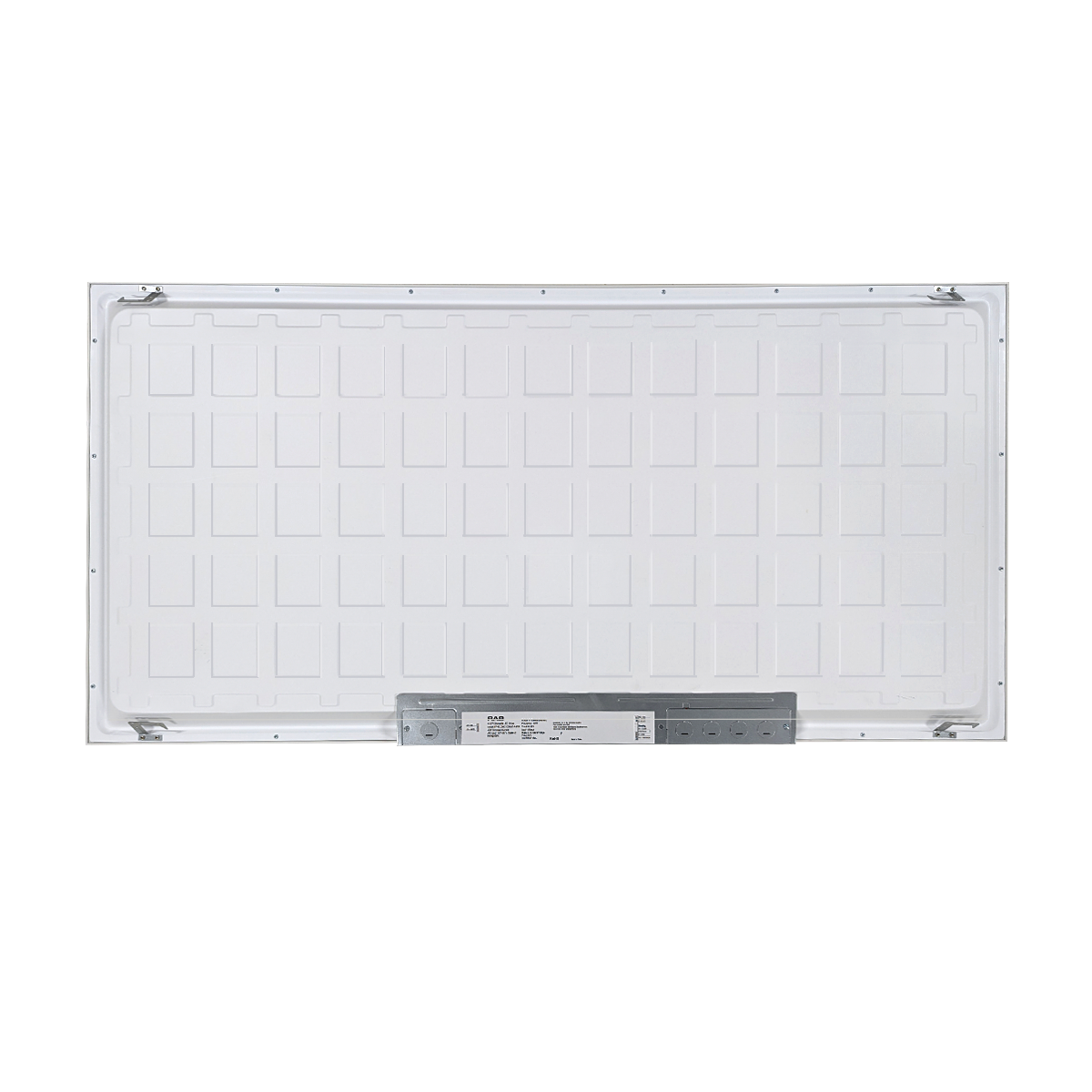 2x4 LED Panel 40W RAB T34 with frosted lens and slim frame designed for energy-efficient drop ceiling lighting.