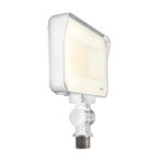 LED Flood Light RGBW 60W RAB X34 with adjustable bracket and sleek white high-reflectance coating design